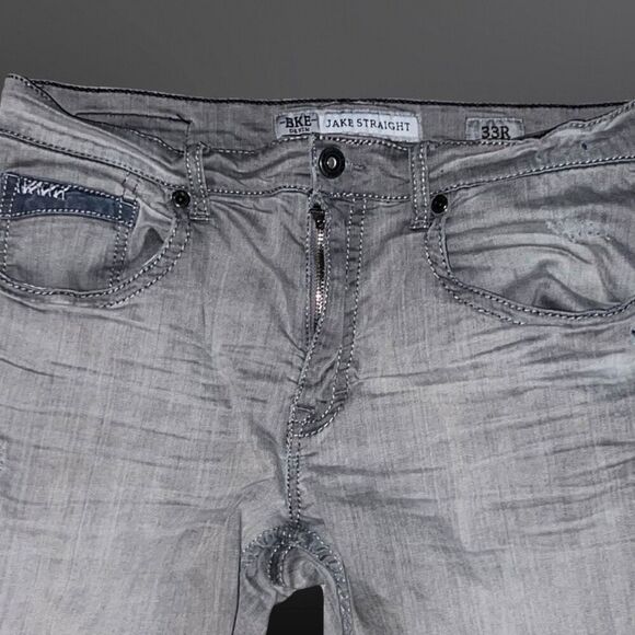 BKE Jake Straight Leg Gray Wash Jeans Size 31x29 - Picture 2 of 7